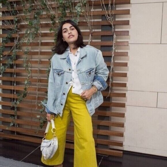 Tibi NWT High-waist Wide-leg Cropped Jeans‎ In Mustard Yellow Size 2 - Picture 1 of 13